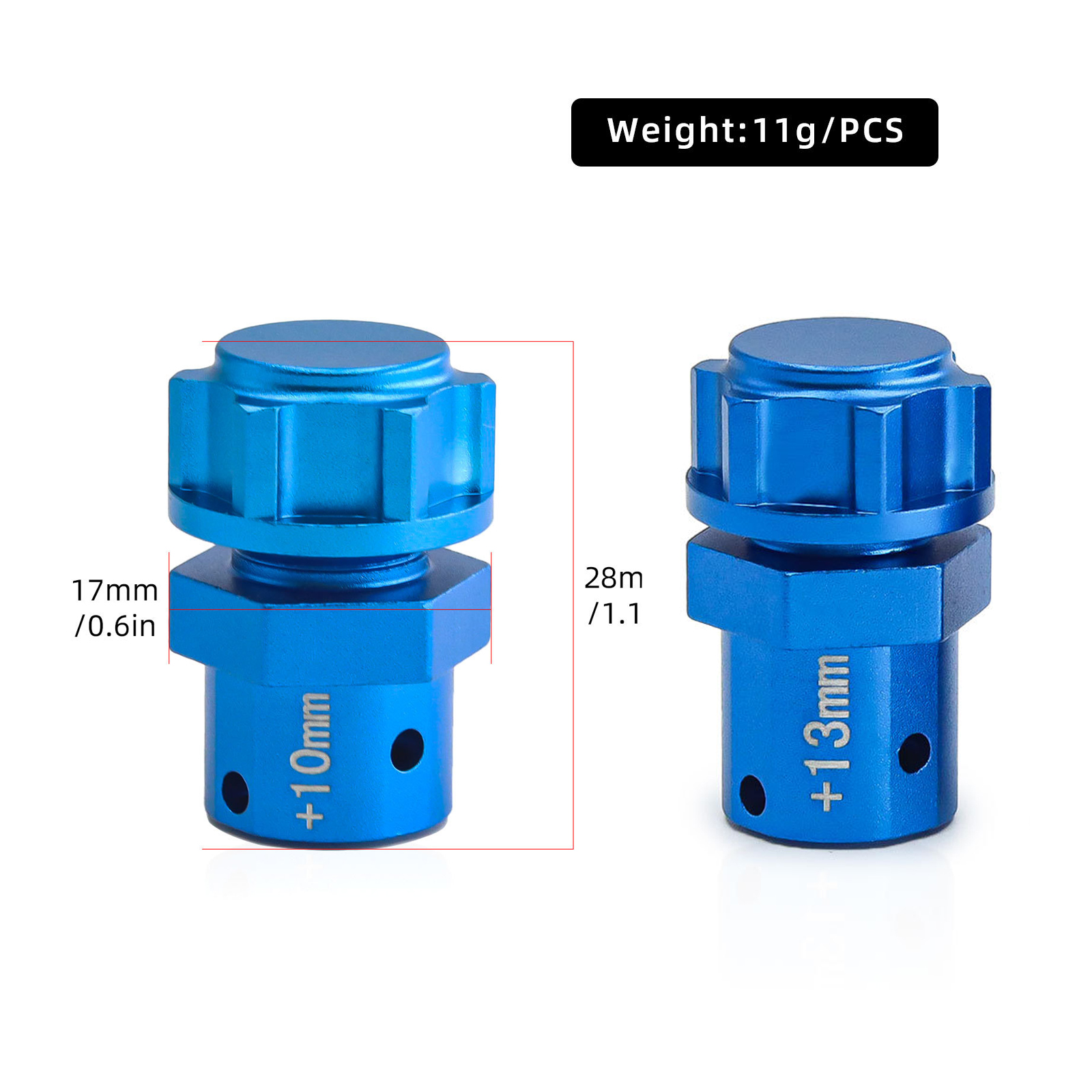 Aluminum 17mm Extended Wheel H - Wheel Hex Adapter บทวิจารณ์และราคา