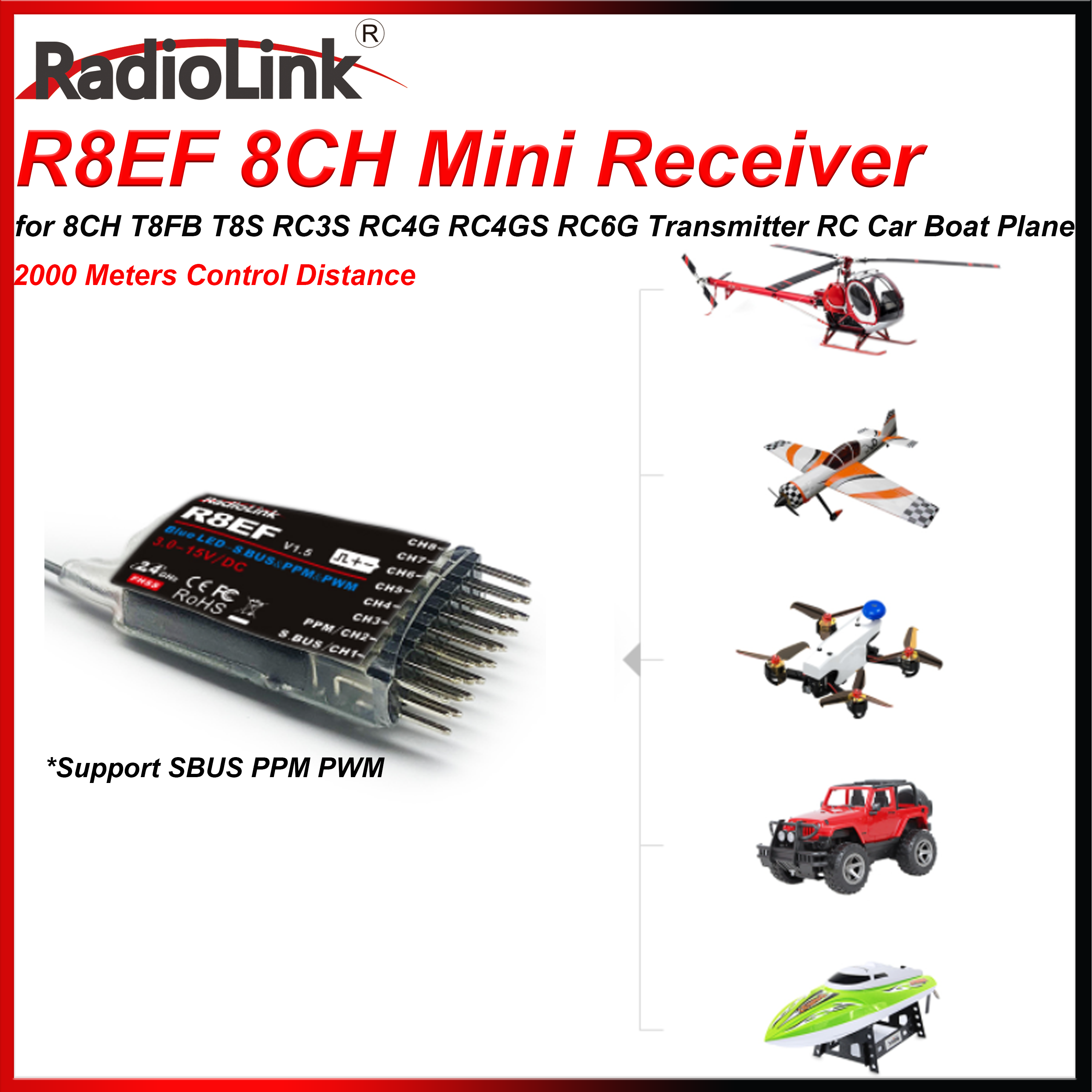 Radiolink R8EF 8 Channel Recei - Receiver Sbus 8Ch บทวิจารณ์และราคา