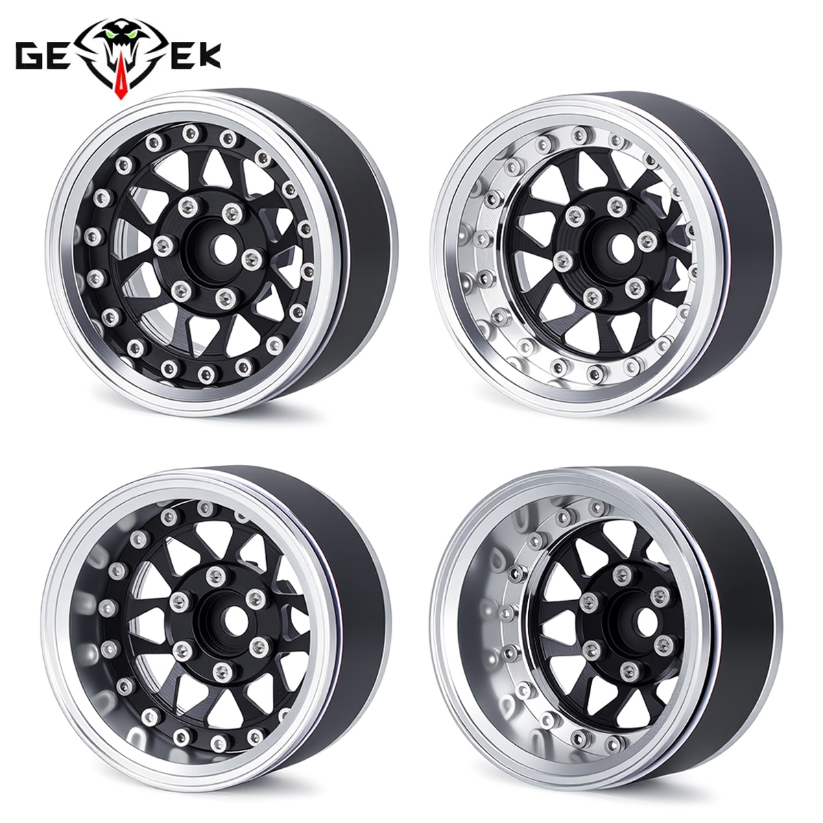 4Pcs 1.9 Aluminum Beadlock Whe - Wheel Rim Rc บทวิจารณ์และราคา