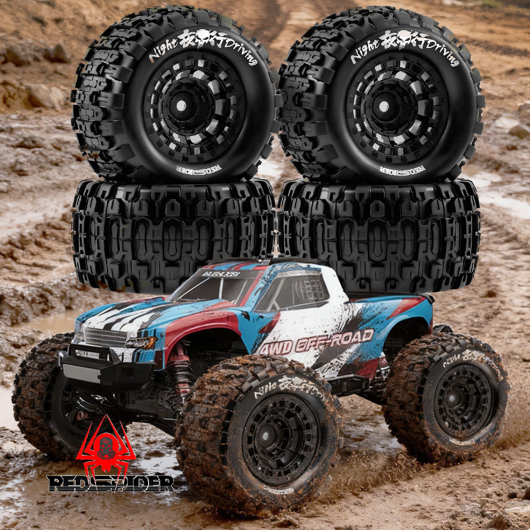 100mm RC Car Rubber off-road T - Rc Hobby Dump Truck บทวิจารณ์และราคา