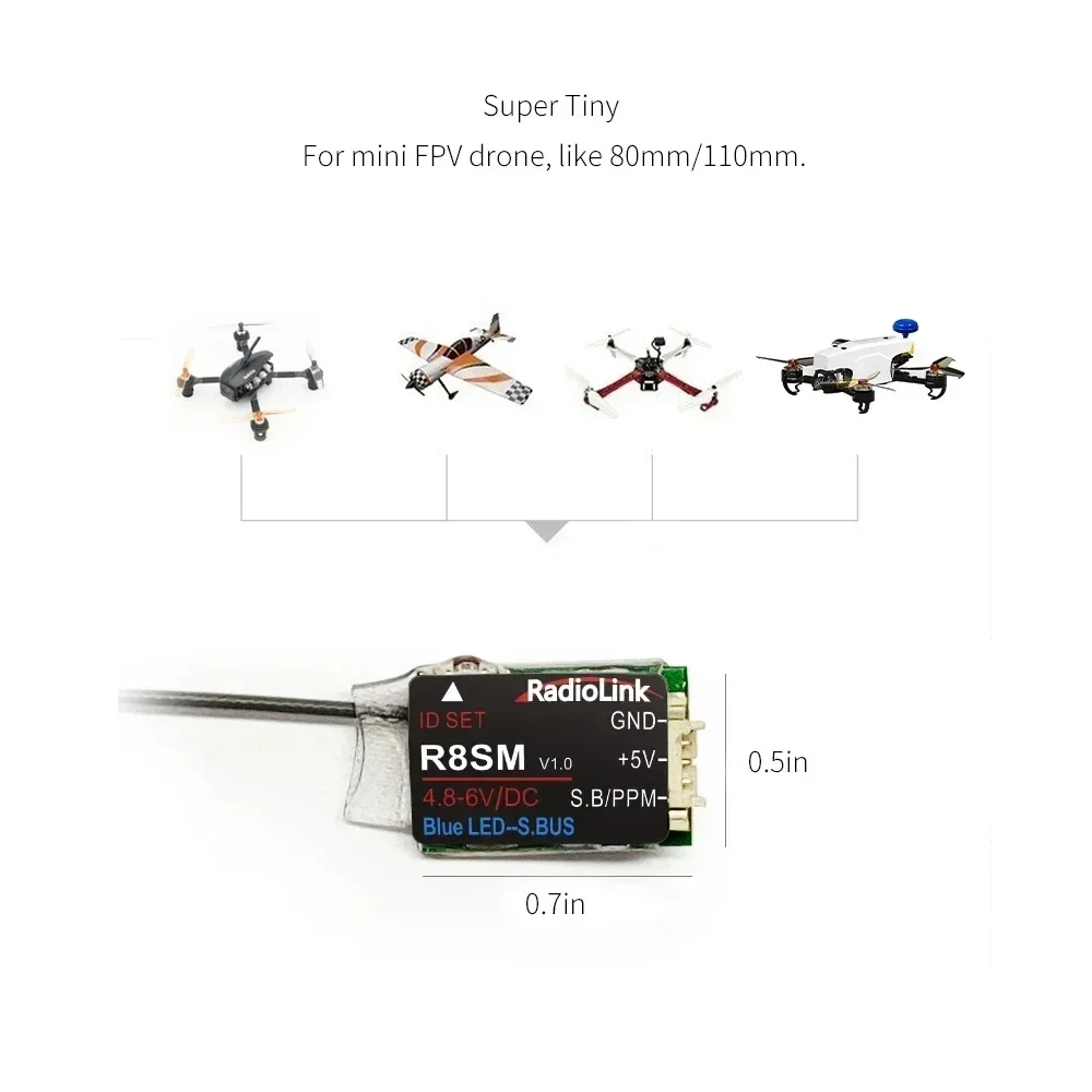 Radiolink R8SM 8-Channel 2.4G  - Receiver Sbus 8Ch บทวิจารณ์และราคา