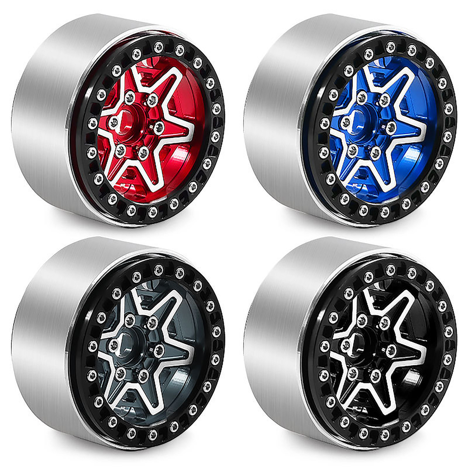 4pcs 1.9 inch Metal Beadlock W - Wheel Rim Rc บทวิจารณ์และราคา