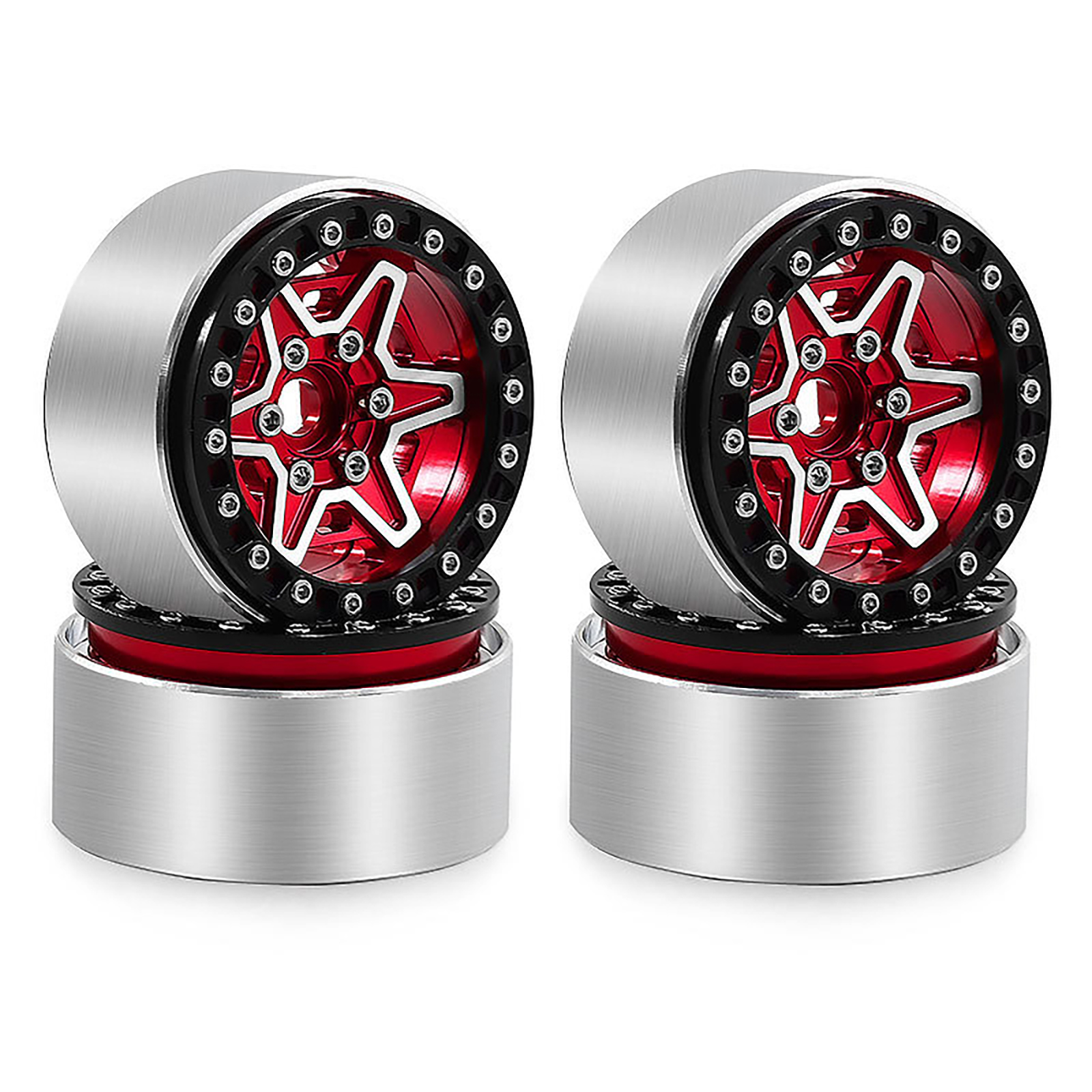 4pcs 1.9 inch Metal Beadlock W - Wheel Rim Rc บทวิจารณ์และราคา