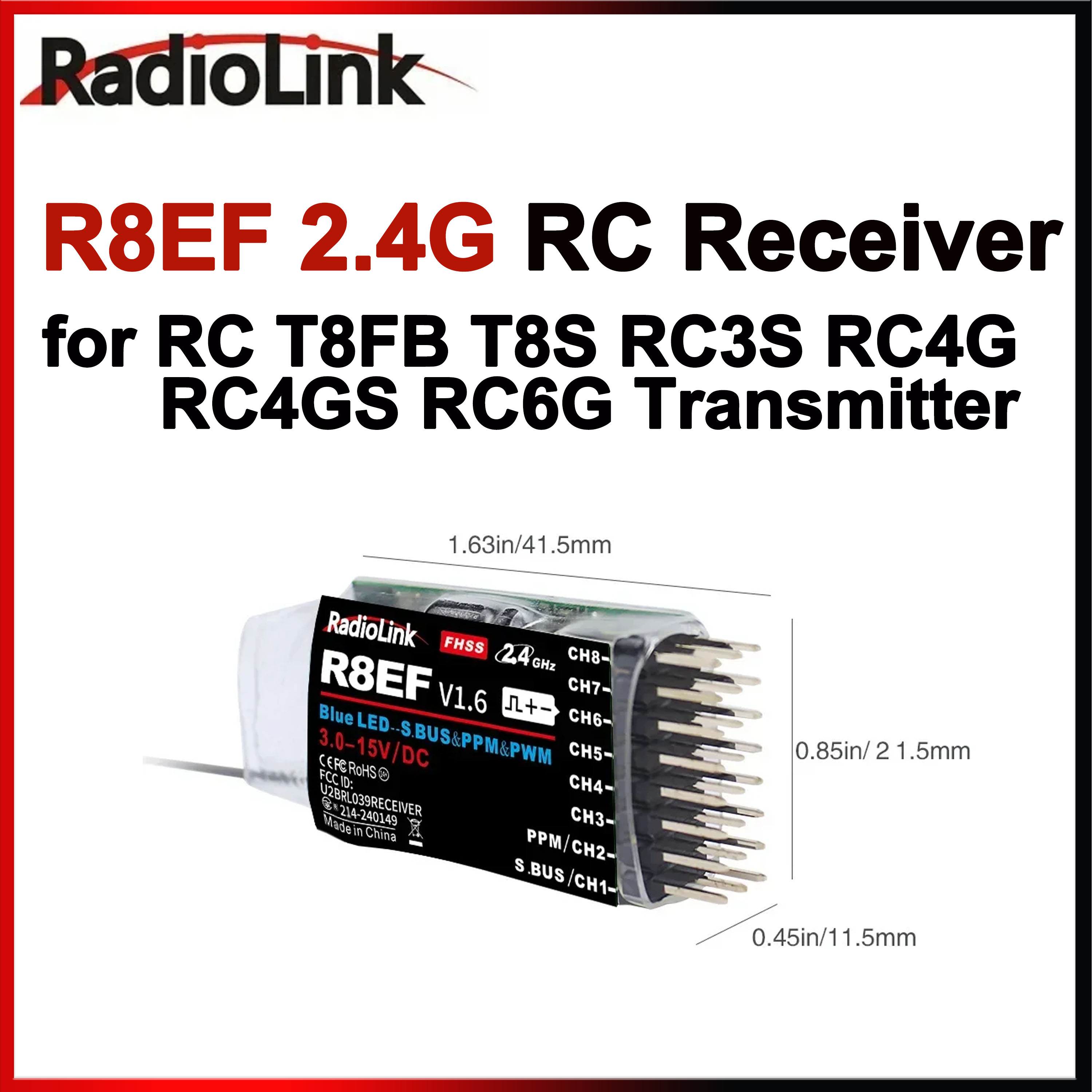 Radiolink R8EF Receiver 2.4G 8 - Receiver Sbus 8Ch บทวิจารณ์และราคา