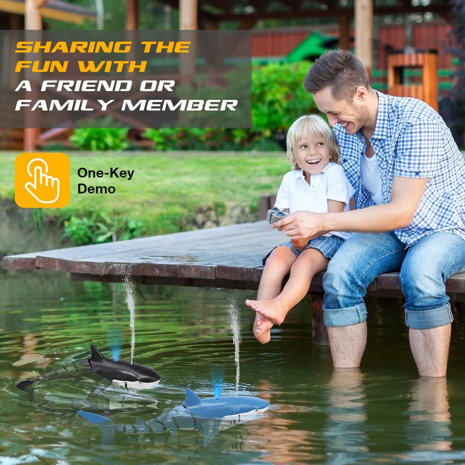 Smart Rc Shark whale Spray Wat - Rc Submarine Water บทวิจารณ์และราคา