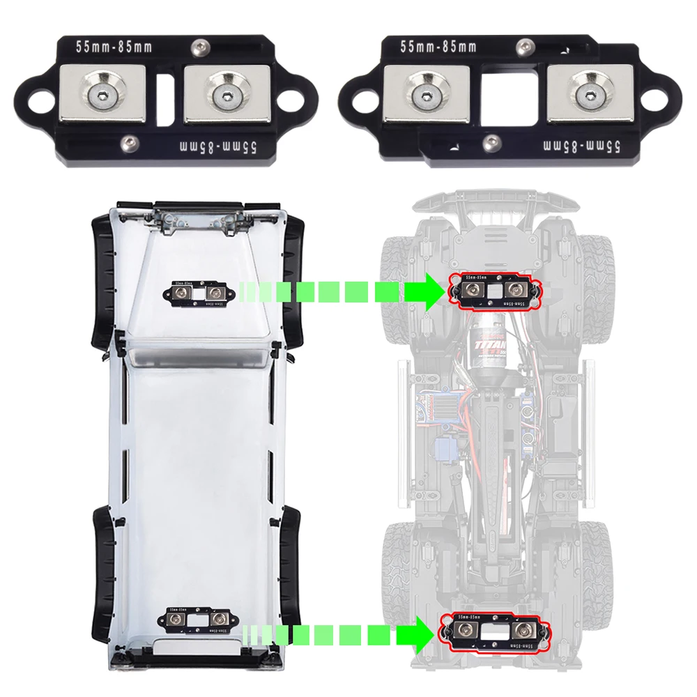 4PCS 55-85mm Adjustable Magnet - Body Shell Rc บทวิจารณ์และราคา