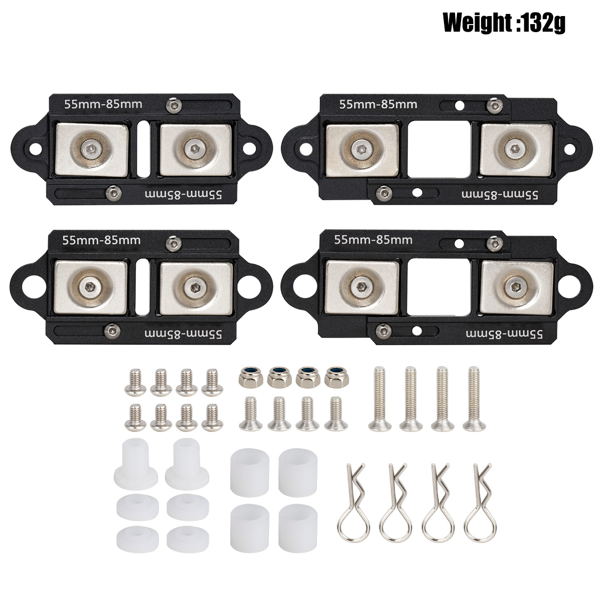 4PCS 55-85mm Adjustable Magnet - Body Shell Rc บทวิจารณ์และราคา