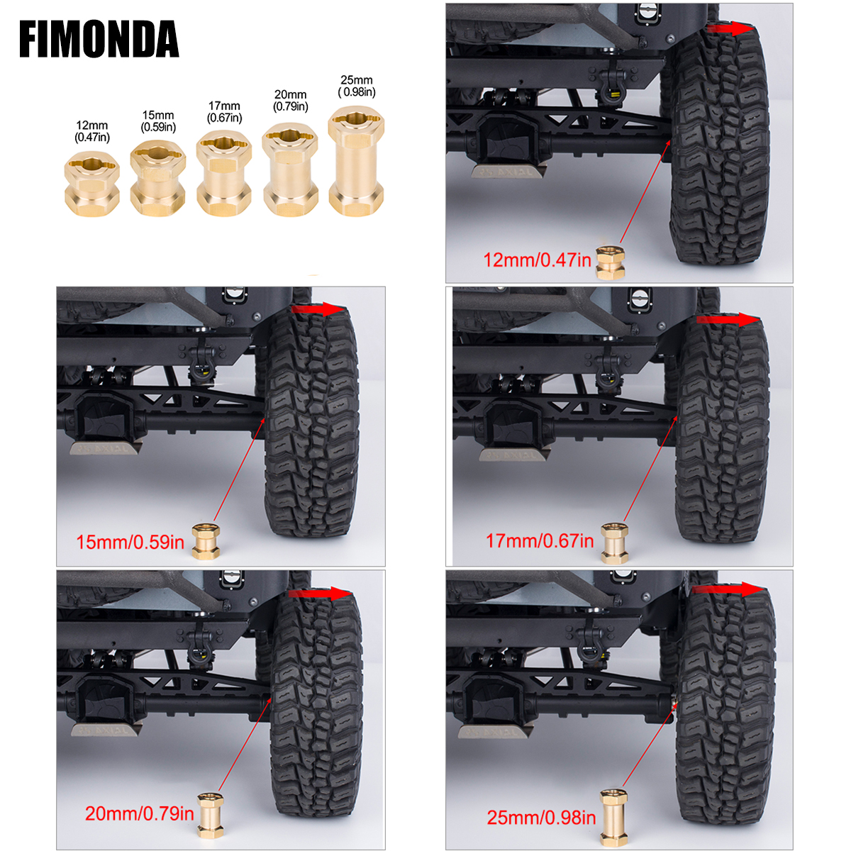 2 Colors - 4Pcs Heavy Duty Bra - Wheel Hex Adapter บทวิจารณ์และราคา