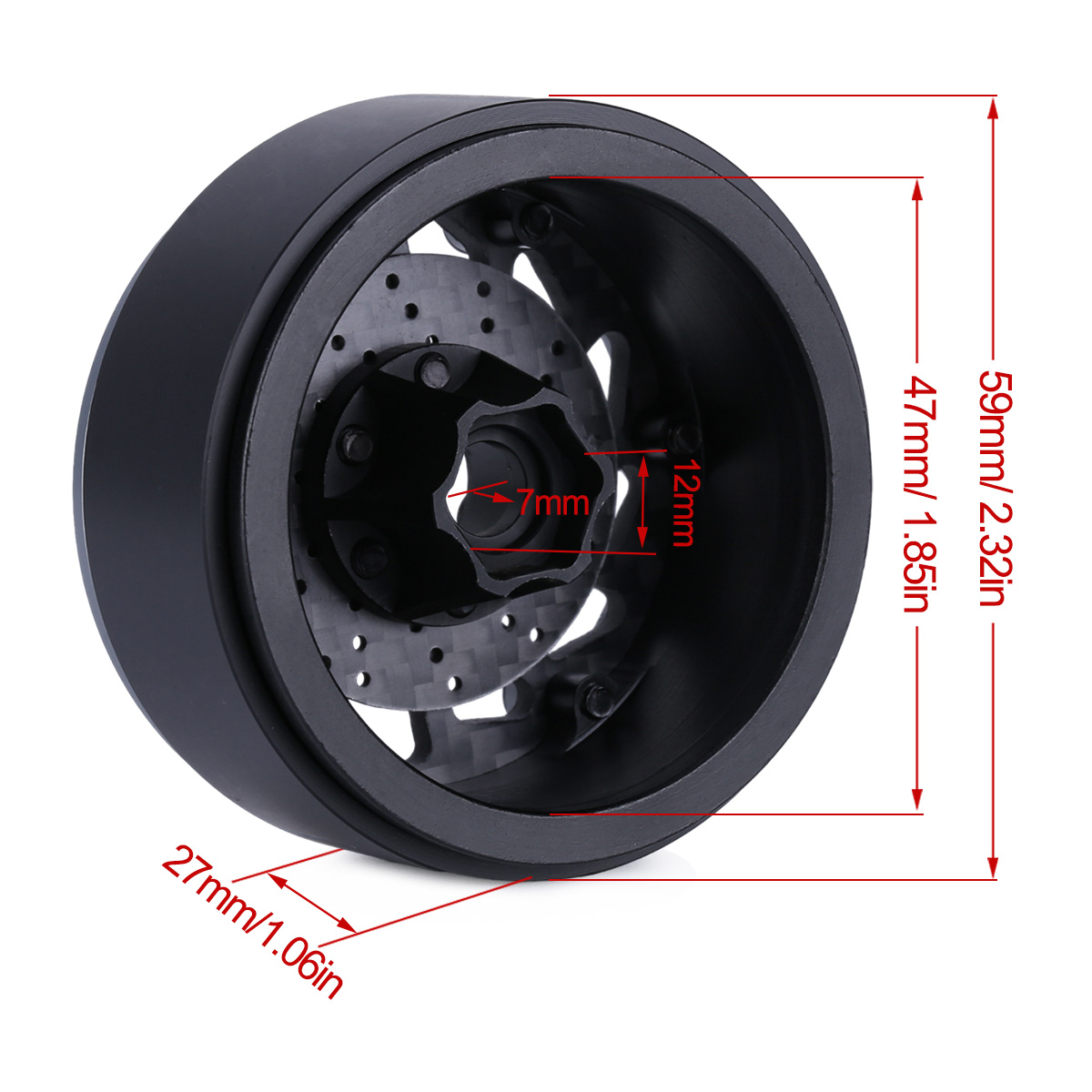 1.9 Inch Lightweight Carbon Fi - Wheel Rim Rc บทวิจารณ์และราคา