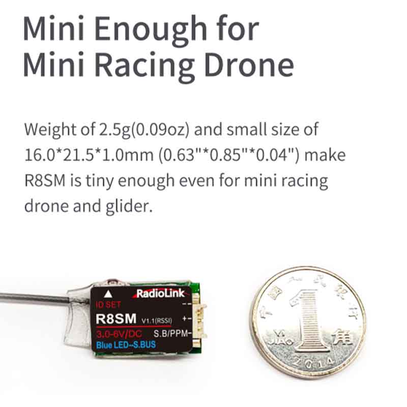 Radiolink R8SM 8CH 2.4G Receiv - Receiver Sbus 8Ch บทวิจารณ์และราคา