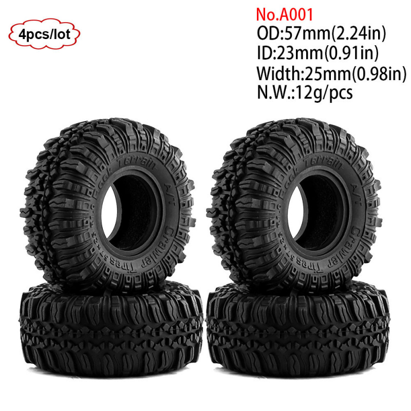 4PCS 1.0inch 57-67mm RC Crawle - Wheel Rim Rc บทวิจารณ์และราคา