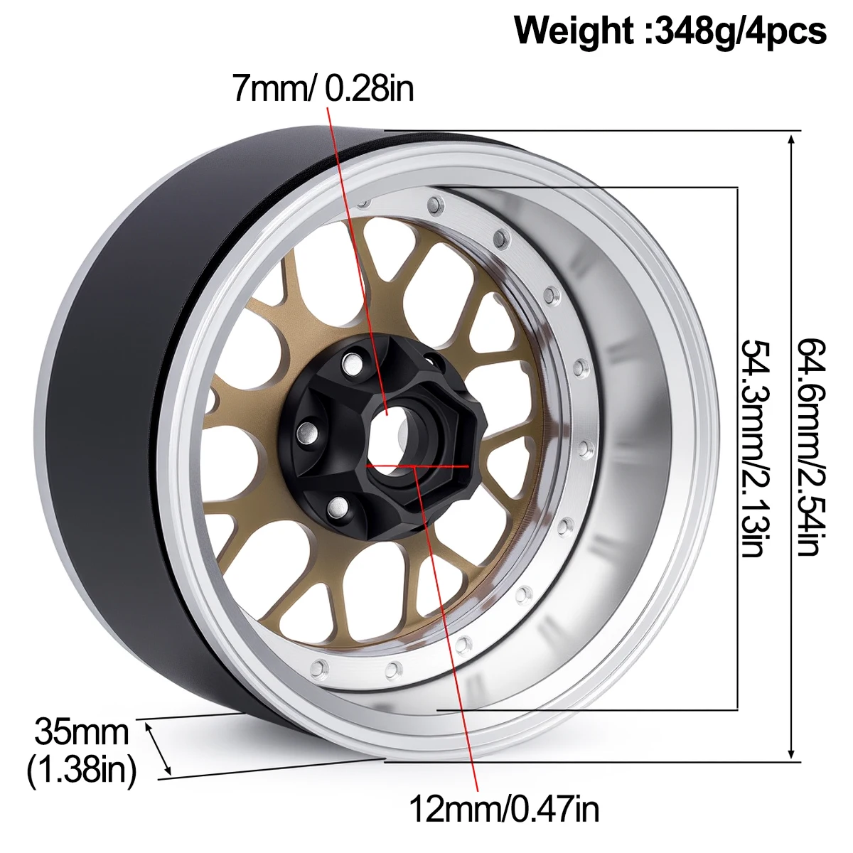2.2 Inch Aluminum Beadlock Whe - Wheel Rim Rc บทวิจารณ์และราคา
