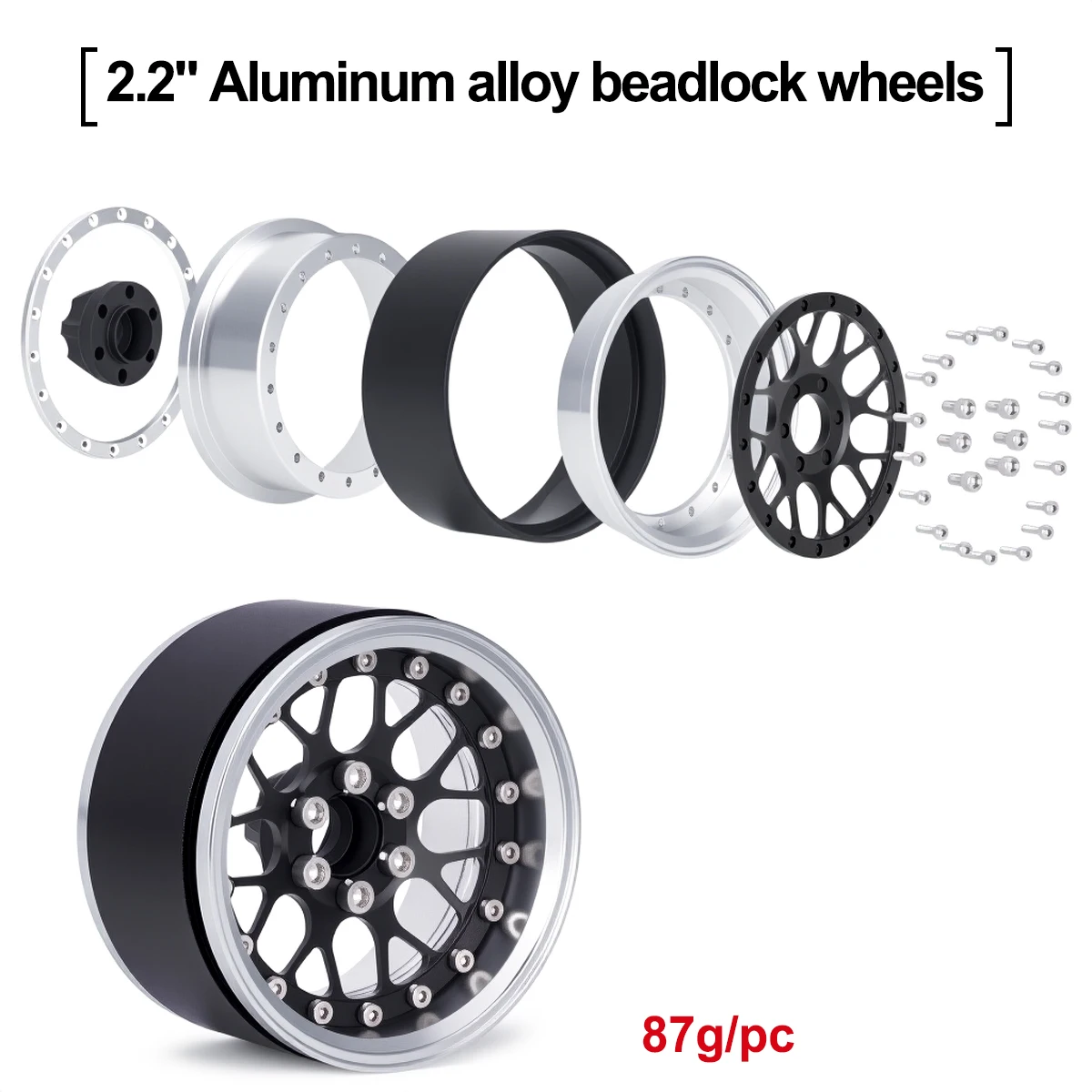 2.2 Inch Aluminum Beadlock Whe - Wheel Rim Rc บทวิจารณ์และราคา