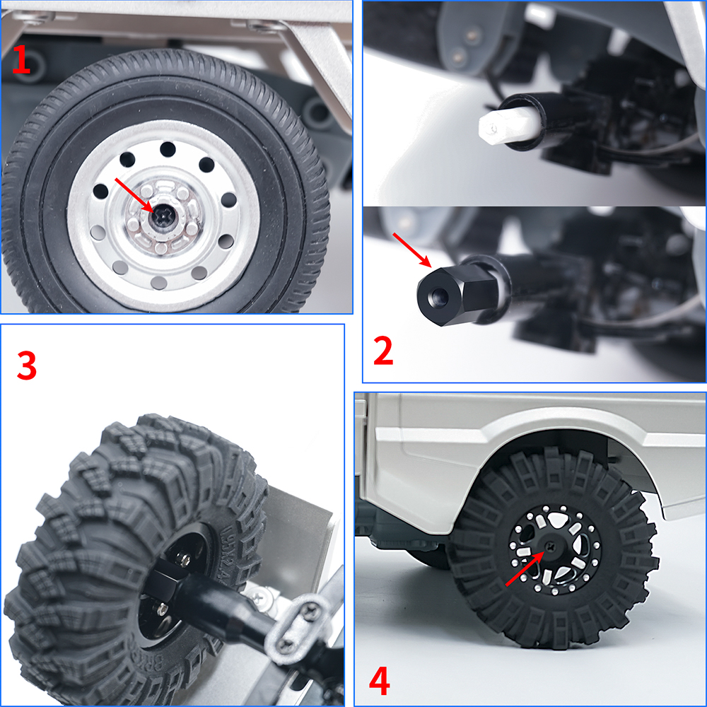 TRINOOD 4Pcs Aluminum Alloy 5m - Wheel Hex Adapter บทวิจารณ์และราคา