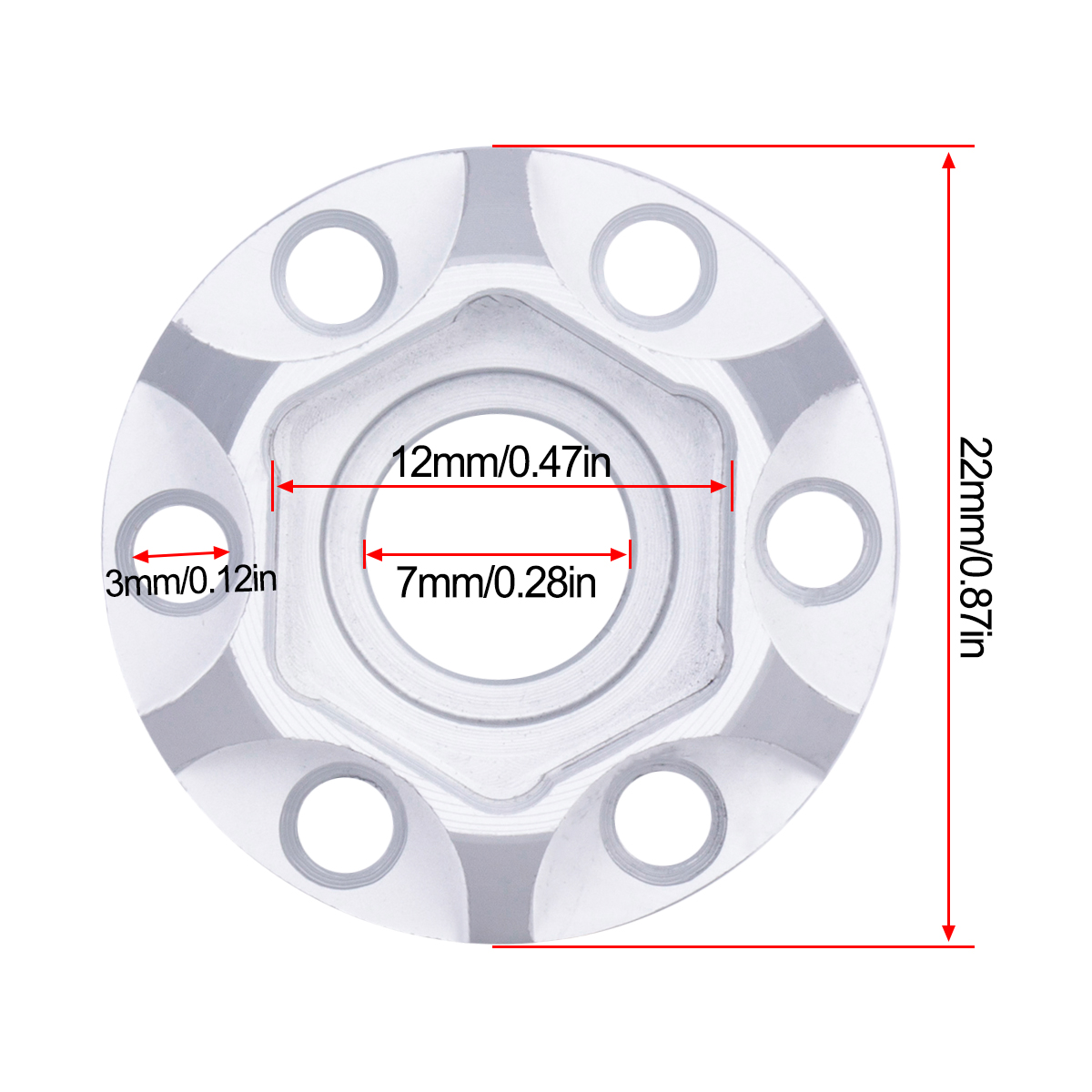 Aluminum Wheel Hex Hub 6/9/12/ - Wheel Hex Adapter บทวิจารณ์และราคา